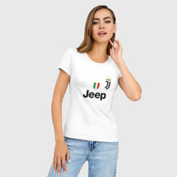 Женская футболка хлопок Slim Ronaldo juve sport - фото 2