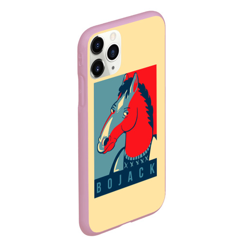 Чехол для iPhone 11 Pro Max матовый Конь БоДжек #2, цвет розовый - фото 3