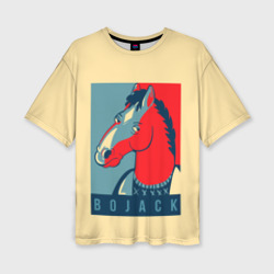 Женская футболка oversize 3D Конь БоДжек #2