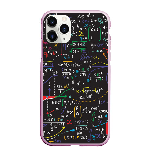 Чехол для iPhone 11 Pro Max матовый Math, цвет розовый