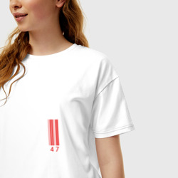 Женская футболка хлопок Oversize Hitman хитман - фото 2