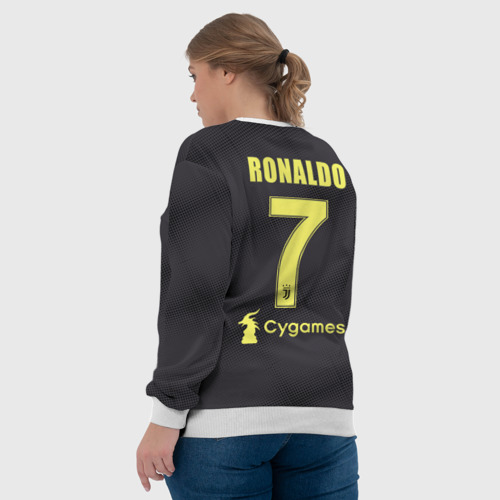 Женский свитшот 3D Роналдо альтернативная 18-19, цвет 3D печать - фото 7