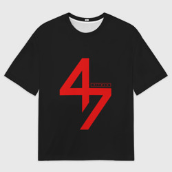 Женская футболка oversize 3D Agent 47 hitman на спине