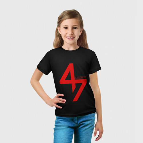 Детская футболка 3D Agent 47 hitman на спине, цвет 3D печать - фото 5