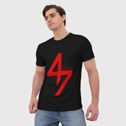 Мужская футболка 3D Agent 47 hitman на спине - фото 2