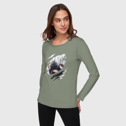 Женский лонгслив хлопок Токийский гуль - фото 2