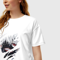 Женская футболка хлопок Oversize Токийский гуль - фото 2
