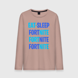 Мужской лонгслив хлопок Eat Sleep Fortnite