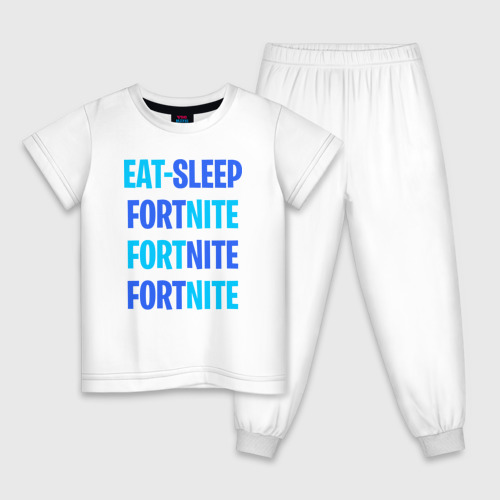 Детская пижама хлопок Eat Sleep Fortnite