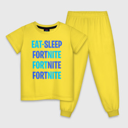 Детская пижама хлопок Eat Sleep Fortnite