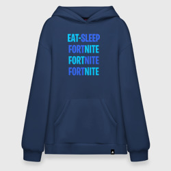 Худи SuperOversize хлопок Eat Sleep Fortnite