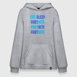 Худи SuperOversize хлопок Eat Sleep Fortnite