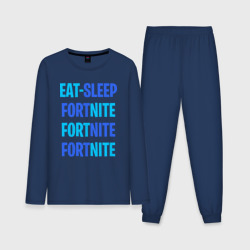 Мужская пижама с лонгсливом хлопок Eat Sleep Fortnite