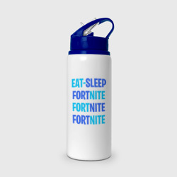 Бутылка для воды с трубочкой Eat Sleep Fortnite