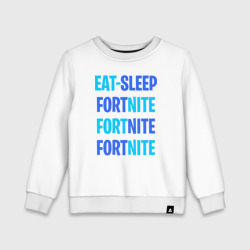 Детский свитшот хлопок Eat Sleep Fortnite