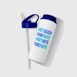 Бутылка для воды с трубочкой Eat Sleep Fortnite - фото 2
