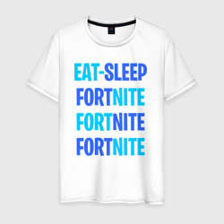 Мужская футболка хлопок Eat Sleep Fortnite