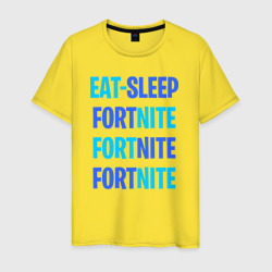 Мужская футболка хлопок Eat Sleep Fortnite