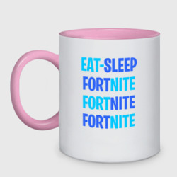 Кружка двухцветная Eat Sleep Fortnite