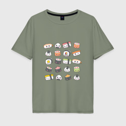 Мужская футболка хлопок Oversize Sushi