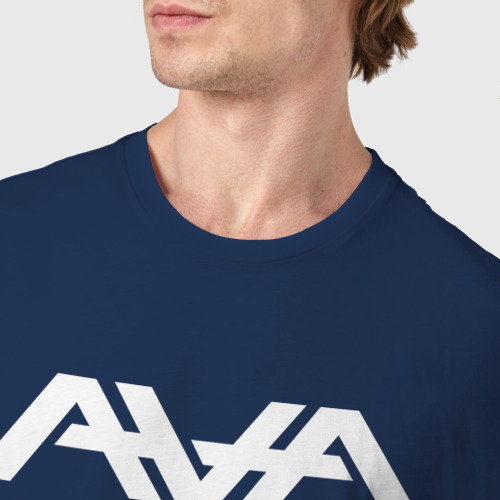 Мужская футболка хлопок AVA, цвет темно-синий - фото 6