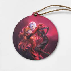 Деревянная игрушка круг Два ангела
