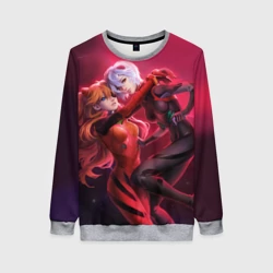 Женский свитшот 3D Два ангела