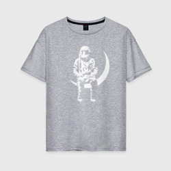 Женская футболка хлопок Oversize Луна
