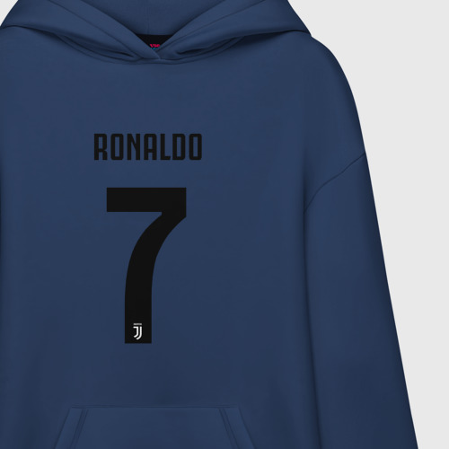 Худи SuperOversize хлопок Ronaldo juve sport, цвет темно-синий - фото 3