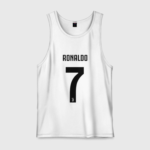 Мужская майка хлопок Ronaldo juve sport, цвет белый