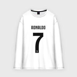 Мужской лонгслив oversize хлопок Ronaldo juve sport