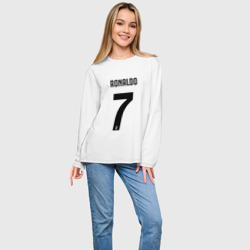 Женский лонгслив oversize хлопок Ronaldo juve sport - фото 2