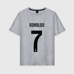 Женская футболка хлопок Oversize Ronaldo juve sport