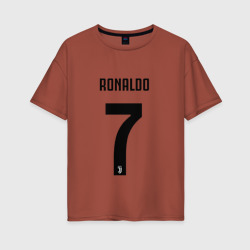 Женская футболка хлопок Oversize Ronaldo juve sport