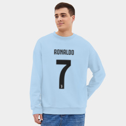 Мужской свитшот oversize без начеса хлопок Ronaldo juve sport - фото 2