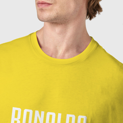 Мужская футболка хлопок RONALDO JUVE SPORT, цвет желтый - фото 6