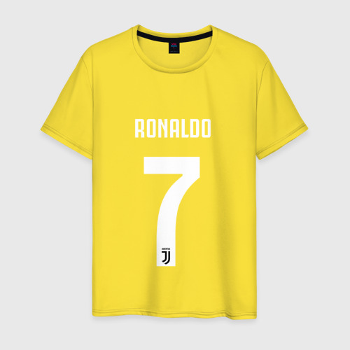 Мужская футболка хлопок RONALDO JUVE SPORT, цвет желтый
