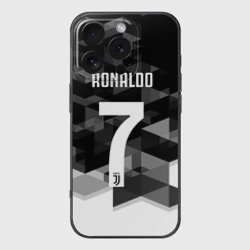 Чехол для iPhone 16 Pro Max силиконовый с защитой камеры Ronaldo juve sport