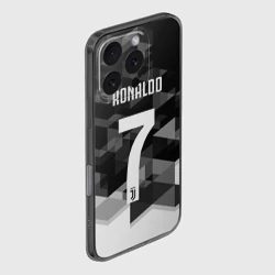 Чехол для iPhone 16 Pro Max силиконовый с защитой камеры Ronaldo juve sport - фото 2