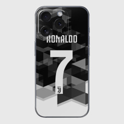 Чехол для iPhone 15 Pro Max силиконовый с защитой камеры Ronaldo juve sport