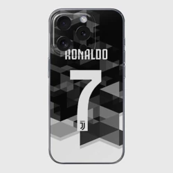 Чехол для iPhone 15 Pro силиконовый с защитой камеры Ronaldo juve sport