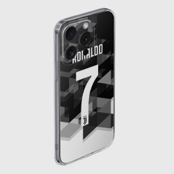 Чехол для iPhone 15 Pro Max силиконовый с защитой камеры Ronaldo juve sport - фото 2