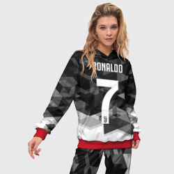 Женский костюм с толстовкой 3D Ronaldo juve sport - фото 2