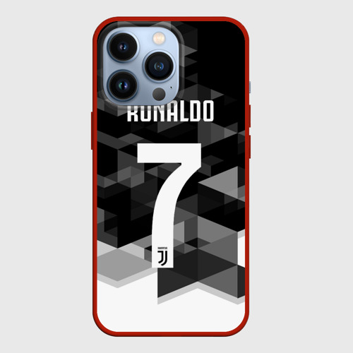 Чехол для iPhone 13 Pro Ronaldo juve sport, цвет красный