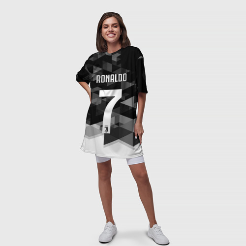 Платье-футболка 3D Ronaldo juve sport, цвет 3D печать - фото 5