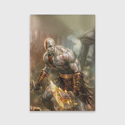 Обложка для паспорта матовая кожа God of War, цвет оранжевый - фото 2