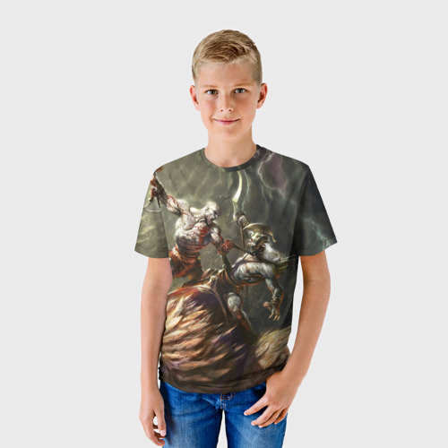 Детская футболка 3D Бог войны, цвет 3D печать - фото 3