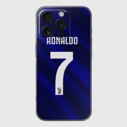 Чехол для iPhone 16 Pro Max силиконовый с защитой камеры Ronaldo juve sport