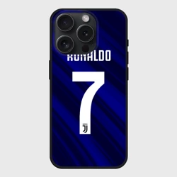 Чехол силиконовый для Apple iPhone 15 Pro Мax матовый Ronaldo juve sport