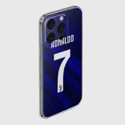 Чехол для iPhone 16 Pro Max силиконовый с защитой камеры Ronaldo juve sport - фото 2
